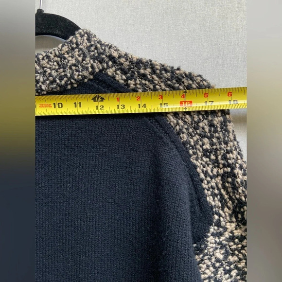 Rag & Bone speckled color blocked pullover wool oversized sweater Sz Xs - Picture 13 of 14